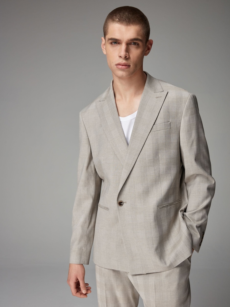 Neutral EDIT Relaxed Wrap Front Suit Jacket - Image 1 of 11