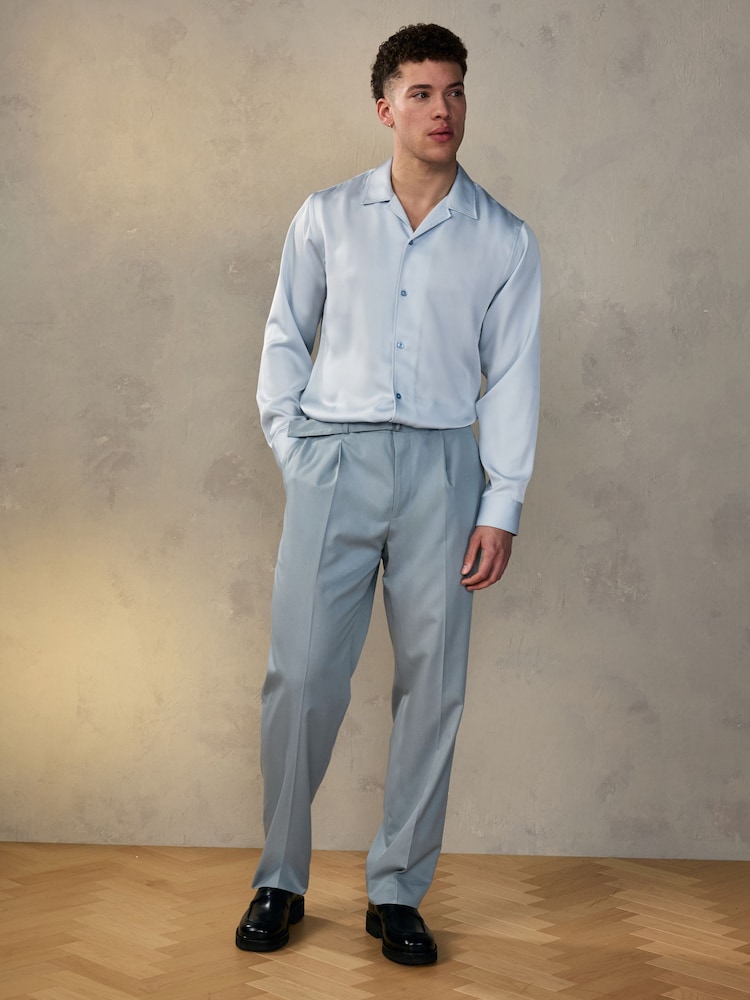 Blue EDIT Slouchy Style Suit Trousers - Image 1 of 8