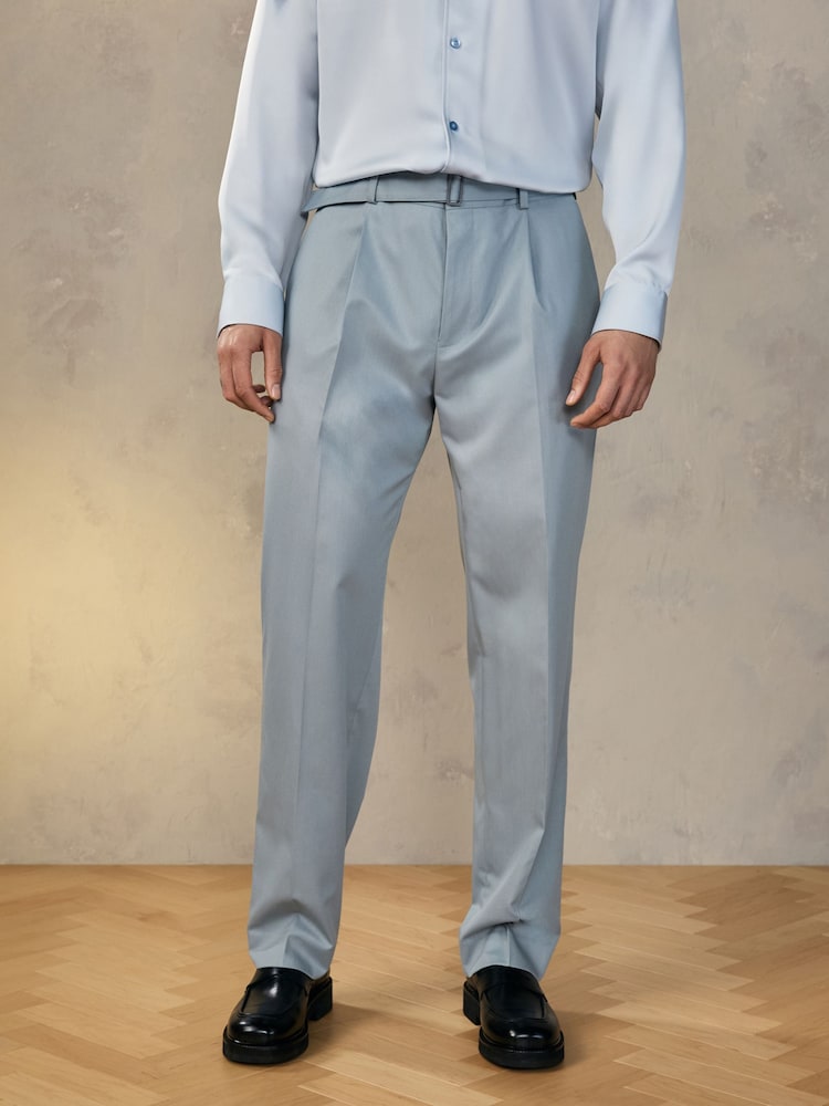 Blue EDIT Slouchy Style Suit Trousers - Image 2 of 8 Blue EDIT Slouchy Style Suit Trousers - Image 2 of 8