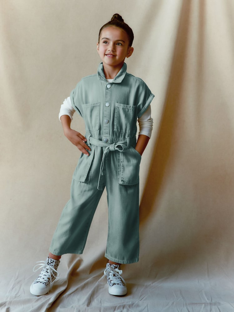 Khaki Green Boilersuit (3-16yrs) - Image 1 of 7