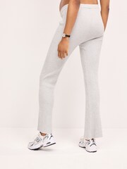 Grey Ribbed Split Hem Trousers - Image 9 of 9