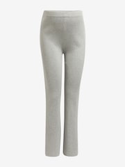 Grey Ribbed Split Hem Trousers - Image 6 of 8