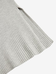 Grey Ribbed Split Hem Trousers - Image 8 of 8