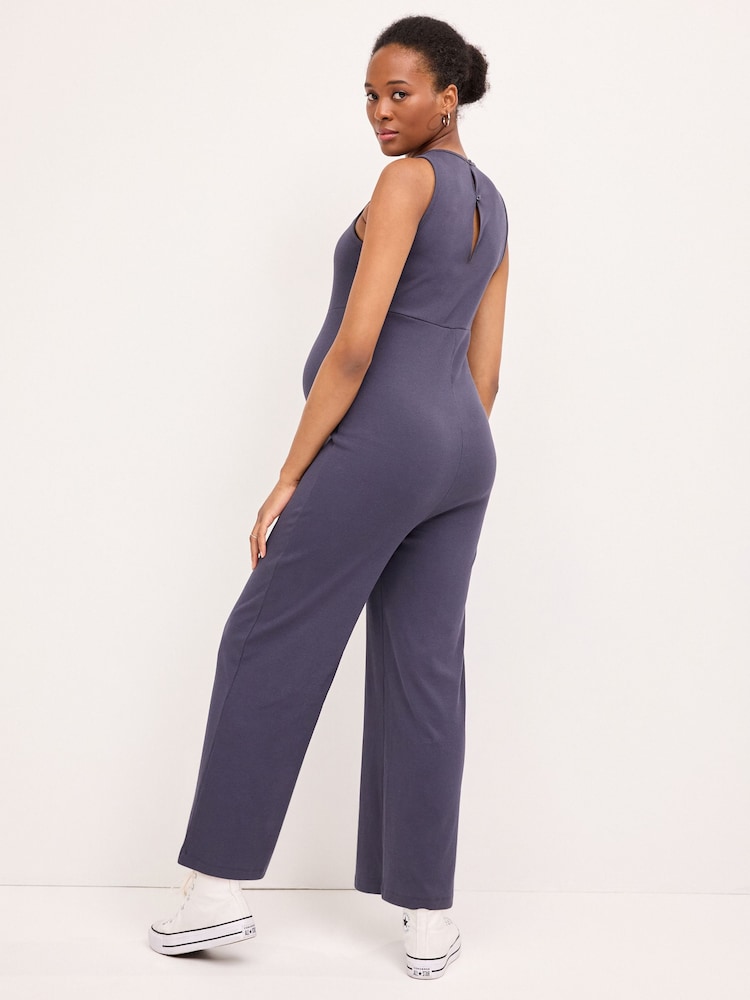 Anthrazitgrau - Jumpsuit mit weitem Bein - Bild 2 von 7