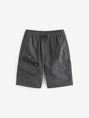 Charcoal Grey Zip Pocket Cargo Shorts (3-16yrs) - Image 1 of 4