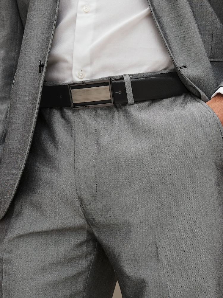 Black/Brown Signature Plaque Belt - Image 1 of 9