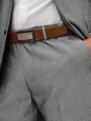 Black/Brown Signature Plaque Belt - Image 2 of 9