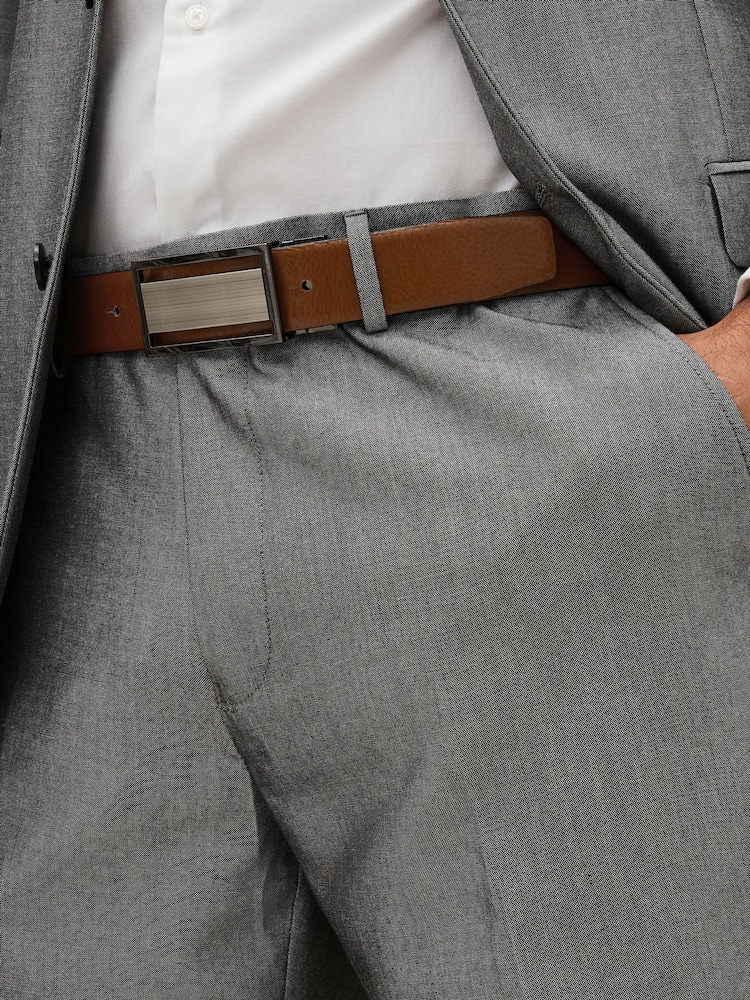 Black/Brown Signature Plaque Belt - Image 2 of 9