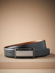 Black/Brown Signature Plaque Belt - Image 3 of 9