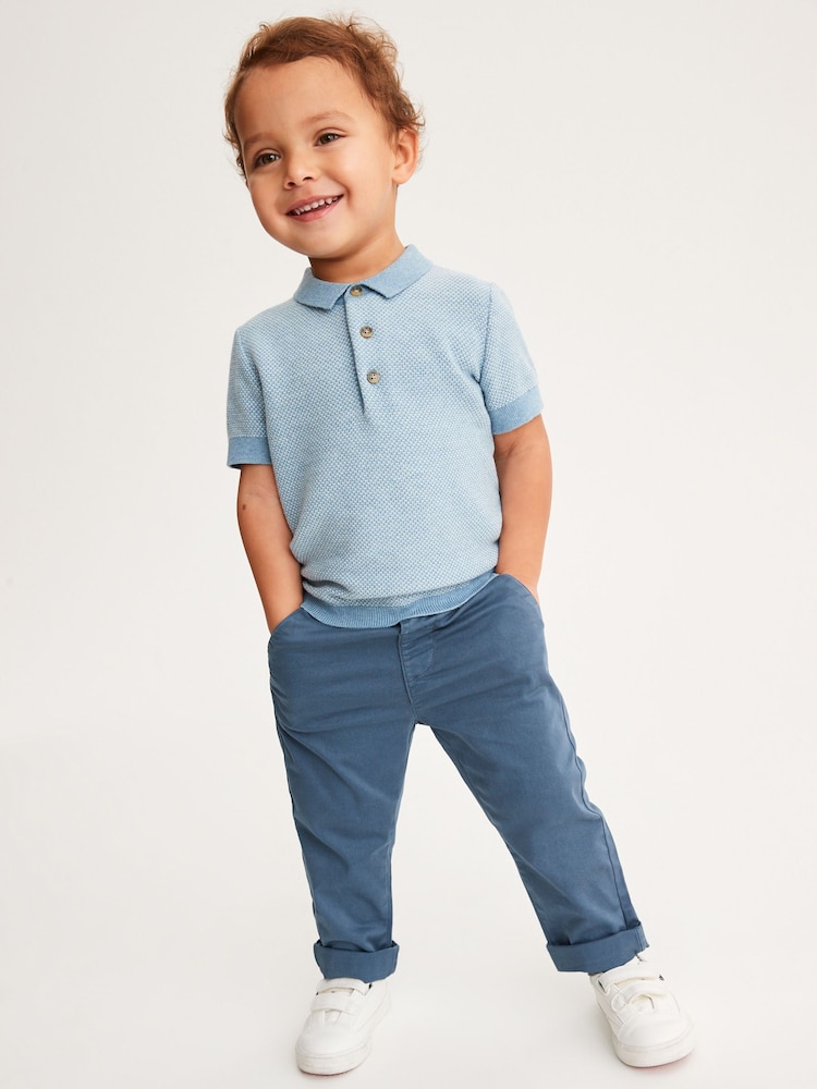 Blue Stretch Chinos Trousers (3mths-7yrs) - Image 2 of 6
