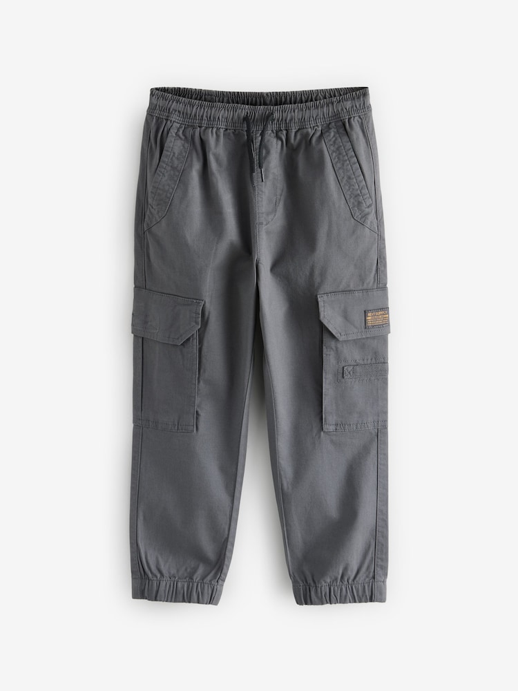 Charcoal Grey Cargo Trousers (3-16yrs) - Image 3 of 6