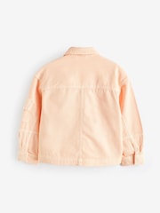 Peach Pink Crop Cotton Shacket (3-16yrs) - Image 6 of 7