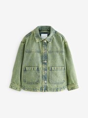 Blue/Yellow Acid Wash Denim Shacket (3-16yrs) - Image 5 of 7