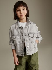 Grey Oversized Denim Jacket (3-16yrs) - Image 1 of 7