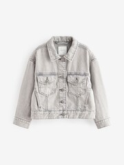 Grey Oversized Denim Jacket (3-16yrs) - Image 5 of 7
