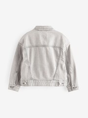 Grey Oversized Denim Jacket (3-16yrs) - Image 6 of 7