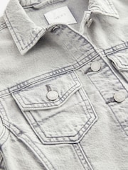 Grey Oversized Denim Jacket (3-16yrs) - Image 7 of 7