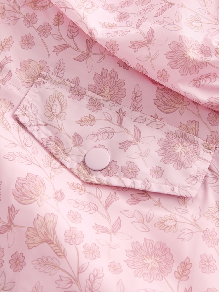 Pink Floral Shower Resistant Cagoule (3-16yrs) - Image 10 of 10