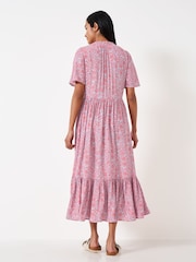 Crew Clothing Company Pink Floral Print A-Line Dress - Image 2 of 5