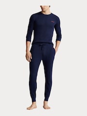 Polo Ralph Lauren Navy Blue Waffle Jersey T-Shirt - Image 3 of 4