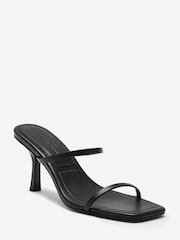 Black Forever Comfort 2 Band Strappy Mules - Image 3 of 6