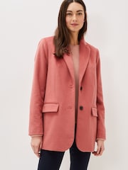 Phase Eight Amara Pink Wool Coat - Image 1 of 6