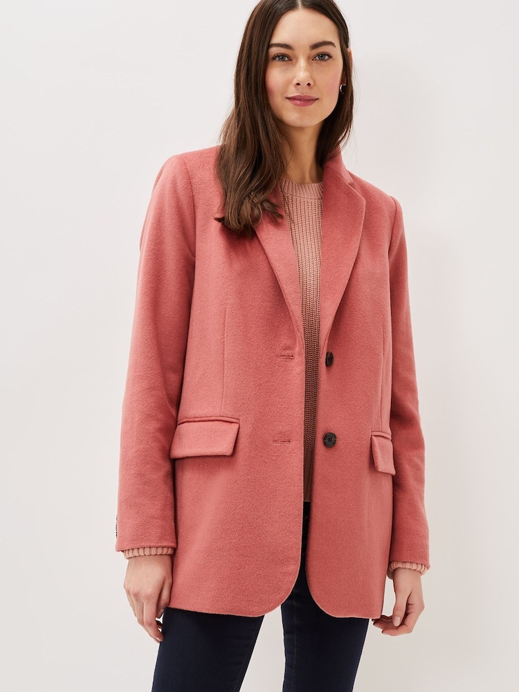 Phase Eight Amara Pink Wool Coat - Image 1 of 6
