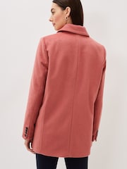 Phase Eight Amara Pink Wool Coat - Image 2 of 6