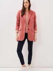 Phase Eight Amara Pink Wool Coat - Image 3 of 6