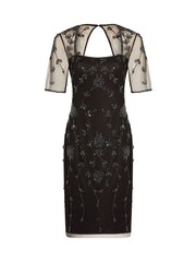 Adrianna Papell Black Studio Beaded Sheath Cocktail Dress - Image 4 of 4