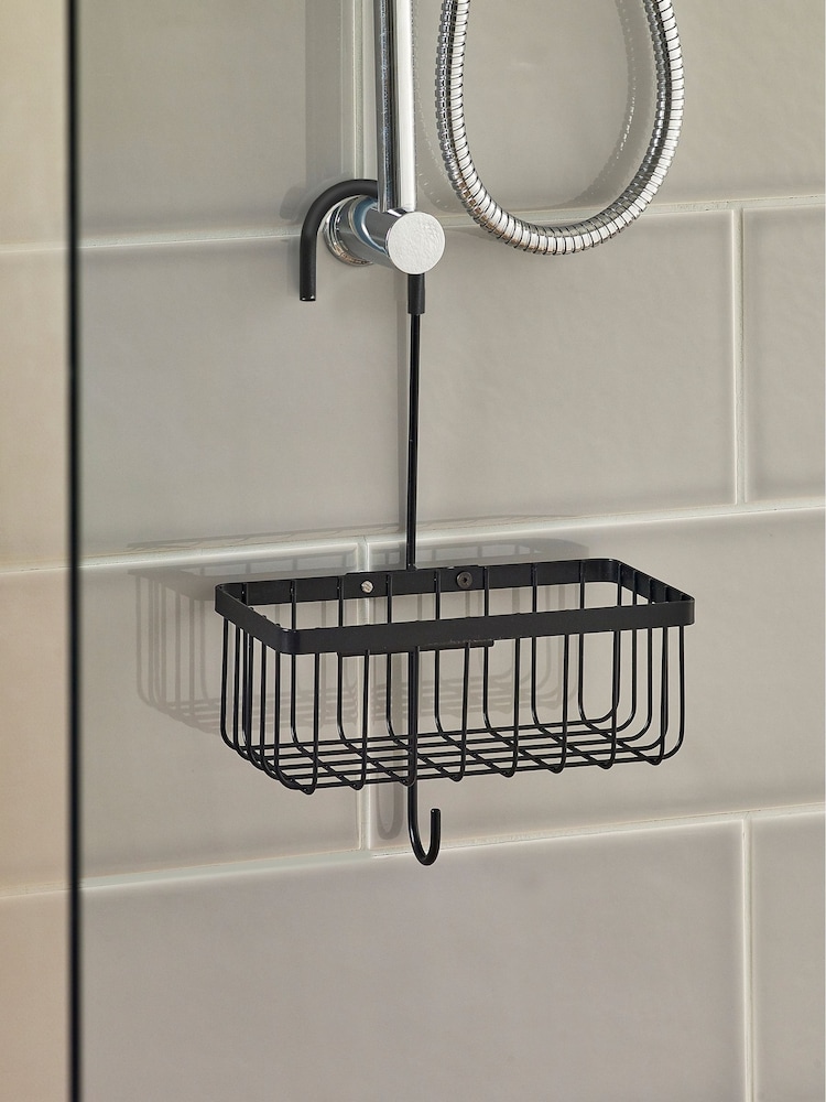 Black Hanging Shower Caddy - Image 2 of 3 Black Hanging Shower Caddy - Image 2 of 3