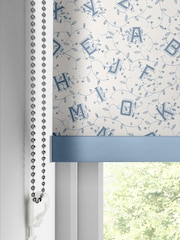 Laura Ashley Dark Seaspray Blue Ahoy Alphabet Made To Measure Roller Blind - Image 4 of 6