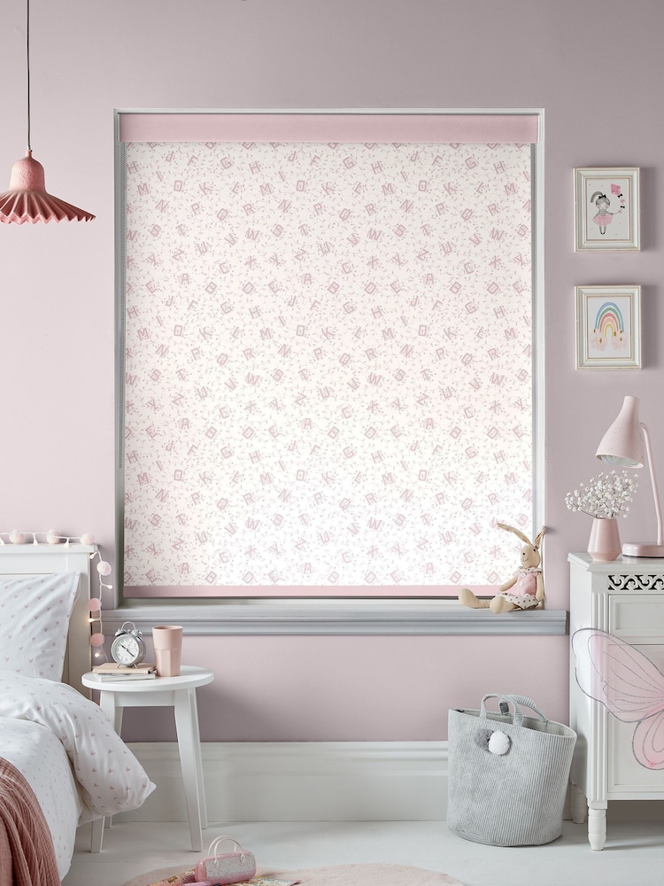 Laura Ashley Blush Pink Ahoy Alphabet Made To Measure Roller Blind - Image 2 of 6