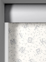 Laura Ashley Pale Steel Grey Ahoy Alphabet Made To Measure Roller Blind - Image 3 of 6