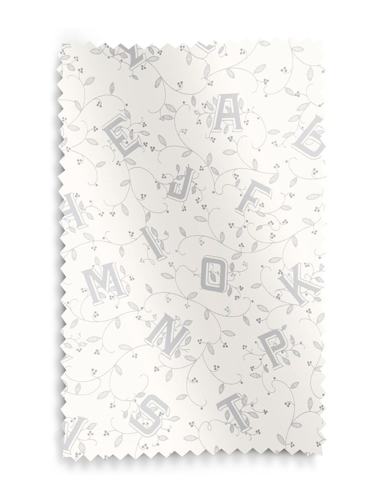 Laura Ashley Pale Steel Grey Ahoy Alphabet Made To Measure Roller Blind - Image 5 of 5