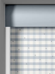 Laura Ashley Pale Seaspray Blue Alphabet Gingham Made To Measure Roller Blind - Image 3 of 6