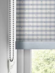 Laura Ashley Pale Seaspray Blue Alphabet Gingham Made To Measure Roller Blind - Image 4 of 6