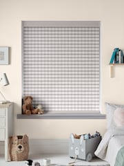Laura Ashley Linen Natural Alphabet Gingham Made To Measure Roller Blind - Image 2 of 6
