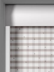 Laura Ashley Linen Natural Alphabet Gingham Made To Measure Roller Blind - Image 3 of 6