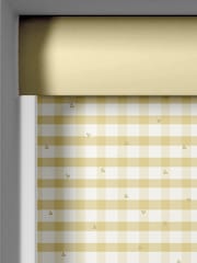 Laura Ashley Buttercup Yellow Alphabet Gingham Made To Measure Roller Blind - Image 4 of 6
