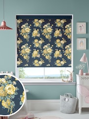 Laura Ashley Midnight Blue Cecilia Made To Measure Roller Blind - Image 1 of 6