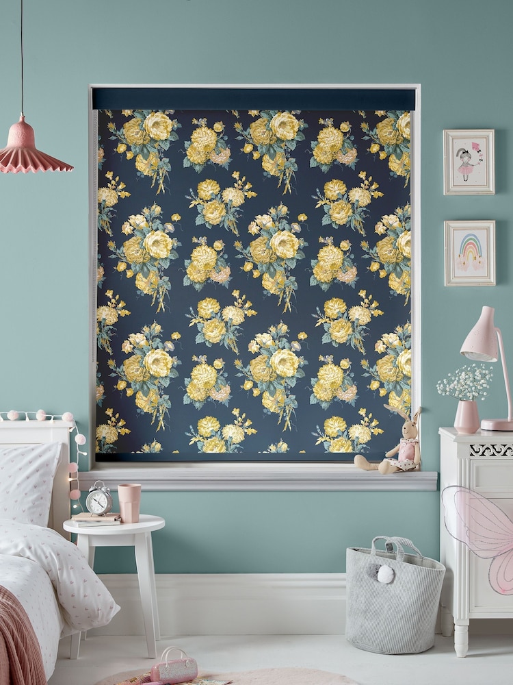 Laura Ashley Midnight Blue Cecilia Made To Measure Roller Blind - Image 2 of 6
