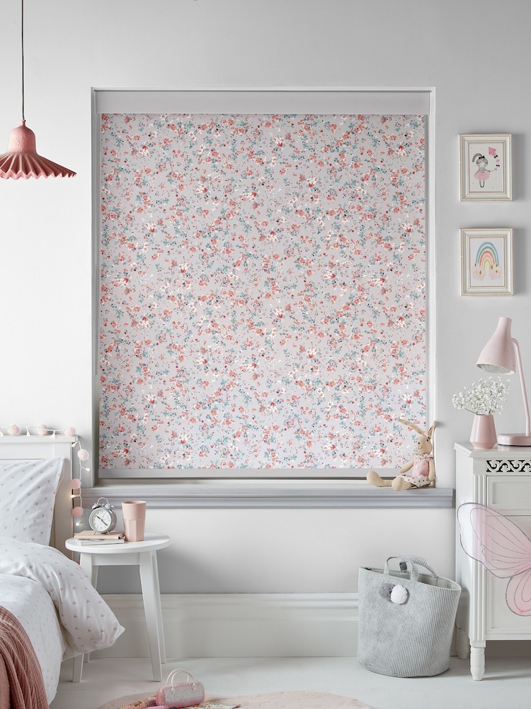 Laura Ashley Pale Steel Grey Blossoms Made To Measure Roller Blind - Image 2 of 6