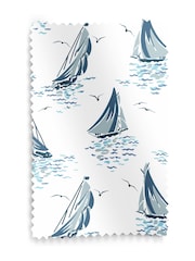 Laura Ashley Dark Seaspray Blue Ahoy Sail Boats Made To Measure Roller Blind - Image 5 of 6