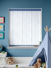 Laura Ashley Dark Seaspray Blue Painterly Stripe Made To Measure Roller Blind - Image 2 of 6