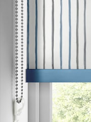 Laura Ashley Pale Steel Grey Painterly Stripe Made To Measure Roller Blind - Image 4 of 6