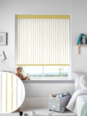 Laura Ashley Yellow Painterly Stripe Made To Measure Roller Blind - Image 1 of 6