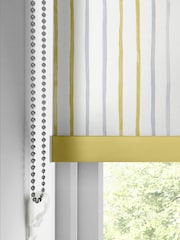 Laura Ashley Yellow Painterly Stripe Made To Measure Roller Blind - Image 4 of 6