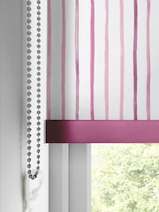 Laura Ashley Dark Blush Pink Painterly Stripe Made To Measure Roller Blind - Image 4 of 6