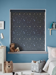 Laura Ashley Midnight Blue Painterly Stars Made To Measure Roller Blind - Image 2 of 6